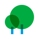 An icon of a green tree