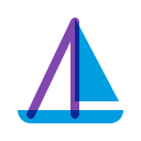 Icon of a sail boat in retirement