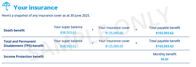 2025 Insurance cover statement sample